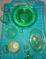 Uranium Glass Lot Damaged picture