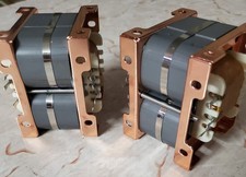 Vintage Electrical Transformers Lot of 2 with Copper Mounting 10k:8-4-0 ohm picture