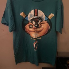 Vintage Miami Dolphins Taz NFL team antique jade dome color shirt VK17369 picture