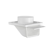 LAMBRO 4” White Plastic Soffit Continuous Bath Fan Exhaust Vent Damper Screen picture