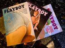 Vintage 1974 Playboy Magazine Lot of 3 - August September November very good picture