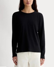 Everlane The Air Long-Sleeve Tee Women's Size Small in Black New With Tags picture