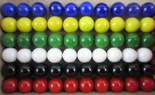 60 Solid 14mm Color Replacement Marbles Set run Chinese Checker Dirty Game GLASS picture