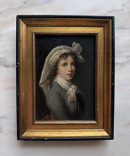 Vintage Oil Painting after Vigee-Lebrun (Fr., 1755-1842), Self Portrait on Board picture