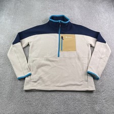 Cotopaxi Jacket Women Large Cream Navy Blue Abrazo Fleece Half Zip Pullover Gorp picture