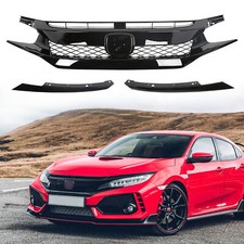 For 2016-2018 Honda Civic Front Grille Type R Style Hood Grill Hatchback Sedan picture