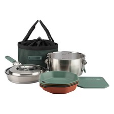 Gerber ComplEAT Compact Cookset 10-Piece Camp Cookware SS Pot Pan Bowls picture