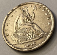1840 Seated Liberty Half Dollar Rev1839 50C picture