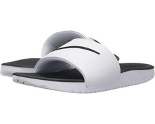 Nike Kawa Slide GS/PS White / Black Kids Sandals Style 819352-100 Authentic New picture