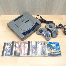 Sega Saturn Console Japan Gray Bundle with 2 Controllers & 6 Games Tested NTSC-J picture