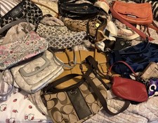 19pc Vintage Coach Purse Handbag Lot Y2K Signature Leather Canvas Good Condition picture