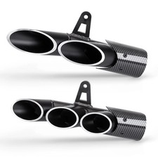 Universal 36-51mm motorcycle exhaust double hole muffler for Z900 GSXR1000 SV650 picture