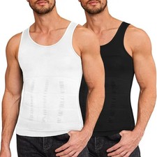 Men3-1 Pack Body Shaper Slimming Belly Vest Compression Shirt Tank Tops Shapewea picture