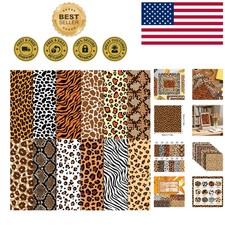 African Safari-Themed 24 Sheet Scrapbook Paper Pad with Tiger, Giraffe & More picture