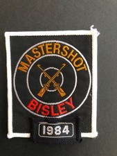 Vintage fabric patch badges NSRA Mastershot Bisley 1984 picture