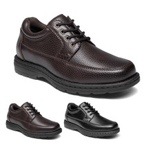 Men’s Square Toe Business Dress Shoes Classic Lace-Up Oxfords Shoes picture
