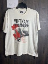 Vintage Vietnam Remembered Pow Mia Common Cause Double Sided T-Shirt Adult XL picture