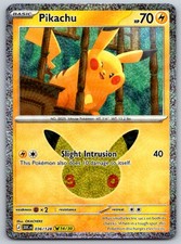 Pikachu Holo ME: 30th Celebration 036/128 Pokemon Card NM picture