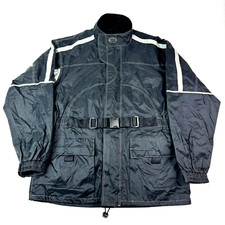 Belstaff Mens Motorcycle Belt Jacket PVC Nylon Vented Pockets A2770 Black Large picture