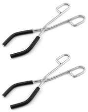 2 Pack Beaker Tongs Chrome Plated with Rubber Ends for 50-2000ml Lab Beakers Set picture