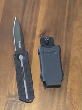 Kershaw Ripcord 3200 Knife Black with Kydex Belt Sheath USA Rare Very Good  picture