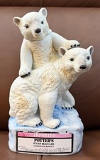 VINTAGE POTTER'S POLAR BEAR WHISKEY DECANTER picture
