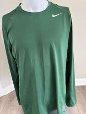 Men’s Large Nike Pro Fitted Long Sleeve Green Workout Shirt picture