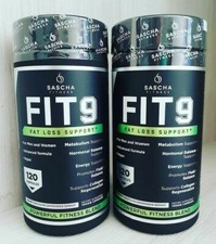 2 Pack Fit 9 Sascha Fitness Fat Loss Support. Original 100% Combo 240 capsules picture