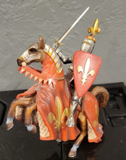 Schleich Knight 70018 Chevalier Horse Red Gold Fleur de Lis Caparison | USED picture