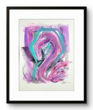 Abstract Expressionist Acrylic Painting Paper 9x12 Original Artwork Signed picture