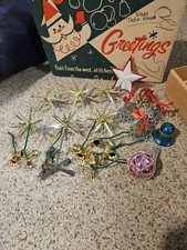 VTG Bradford Sputnik Atomic Starburst Christmas Ornaments MCM Lot 6 PLUS MORE  picture