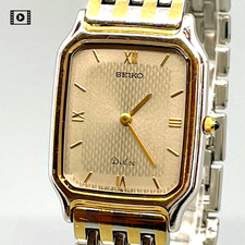 Vintage 1997 【N Mint】 SEIKO Dolce 5E30-5A00 Men Gold 26mm Qz Watch US Stock picture