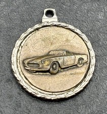 Vintage Italian Sports Car Convertible Charm Pendant Rope Border Fob picture
