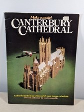 Vintage Canterbury Cathedral Paper Model Kit 1976 Milestone Complete Unpunched picture