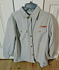 NWT Simply Southern Shirt Men light Gray Button  Sherpa Inside M picture