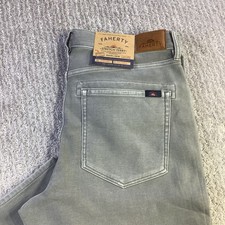 Faherty Mens Stretch Terry 5 Pocket Pant Iron Grey Tailored 32 x 32 NWT picture