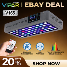 VIPARSPECTRA Timer Control 165W LED Aquarium Light For Coral Reef Grow Fish Tank picture