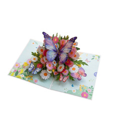 3D Butterfly Floral Pop Up Card Handmade Greeting Card for All Occasions picture