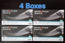 4 Boxes - Microflex Onyx N641 Nitrile Gloves Latex-Free Small - 100CT picture