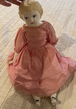 Antique 15 Inch China Head Doll Blond Blue Eyes German Doll , Unbranded picture