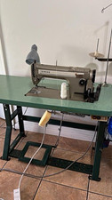 Singer 191D300AA Industrial Sewing Machine w/ Table & Motor – Working picture