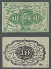 Contemporary Counterfeit 1st Issue UNC 1862-63 10c Fractional Postage Currency picture
