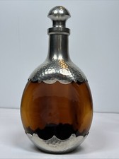 1930’s Royal Holland Pewter Glass Liqour Decanter Daalderop KDM Art Deco picture