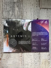 Artemis 1 Mission Pin/Medal with Space (to the moon) Flown Metal NASA Orion picture