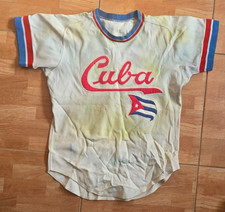 VINTAGE RARE Circa 1960's NATIONAL TEAM Cuban Baseball Game Worn Jersey picture