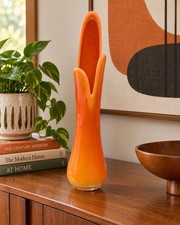 L.E. Smith Bittersweet Swung Vase 12.5