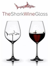 The Original Shark Wine Glass - Handmade Crystal - , SHIPS TODAY picture