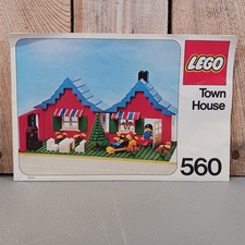 VINTAGE LEGO TOWN HOUSE #560 - LEGOLAND TOWN SYSTEM BOX & INSTRUCTIONS ONLY picture