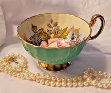 SALE J.A. Bailey signature gold gild 1930 AYNSLEY  Cabbage Rose Tea cup only picture