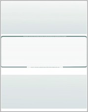 2500 Blank Check Stock Paper - Check in Middle - Green Pinstripe picture